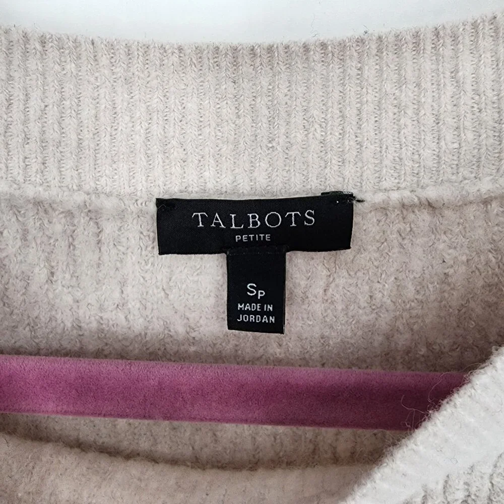 3/$25 3 Talbots Color Block Sweater SP Pullover Crew Neck Ribbed Striped Long - Picture 4 of 7